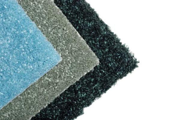 Sombras de muestras de alfombra verde — Foto de Stock