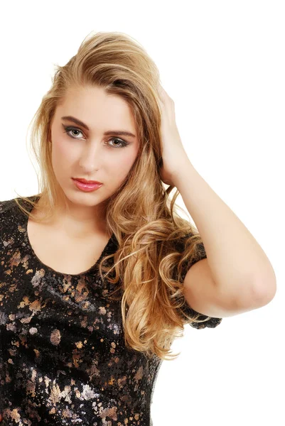 Teenager mit unordentlichen blonden Haaren — Stockfoto