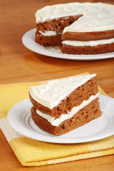 Top view slice of carrot cake — Stock Photo, Image
