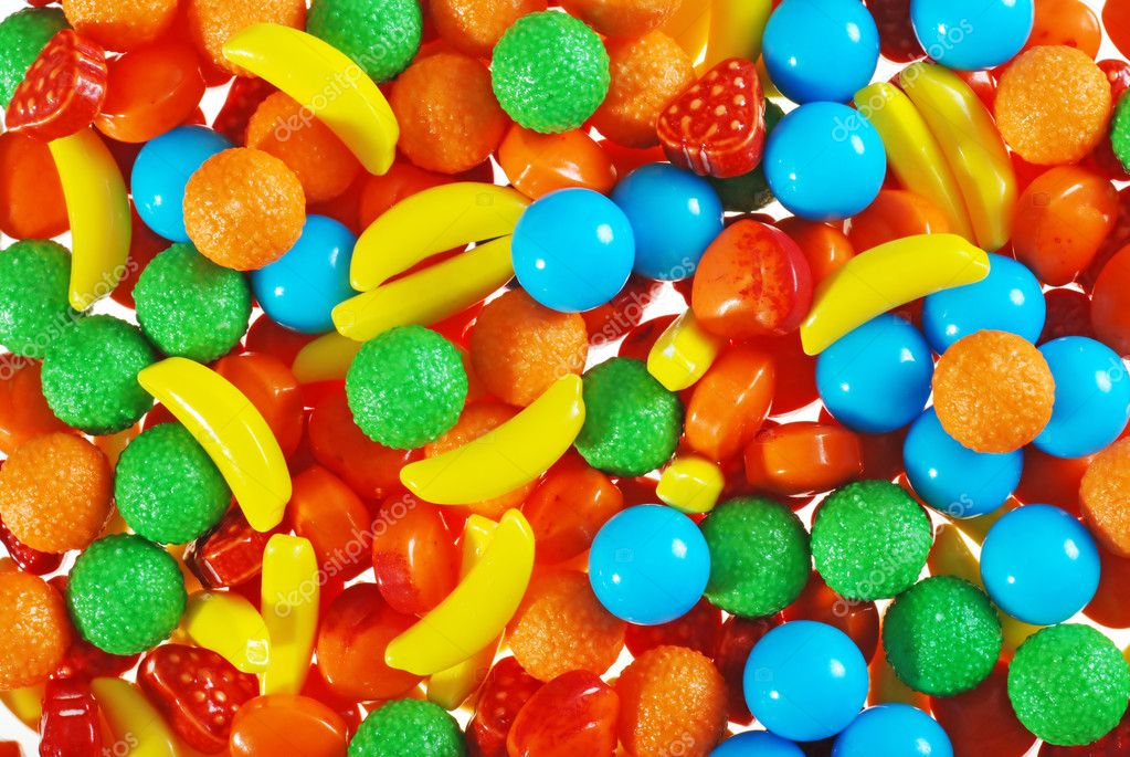 Pile of hard fruit candy — Stock Photo © mcgphoto #4265826