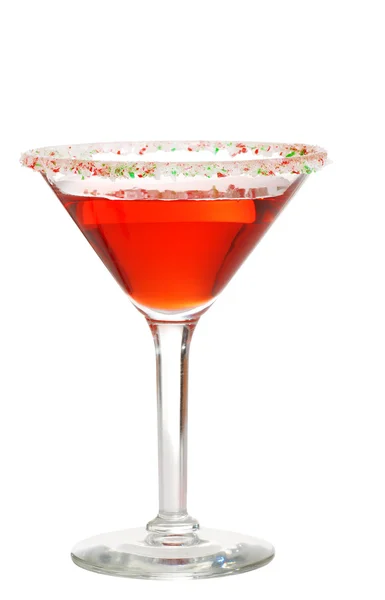 Candy cane obložený martini — Stock fotografie