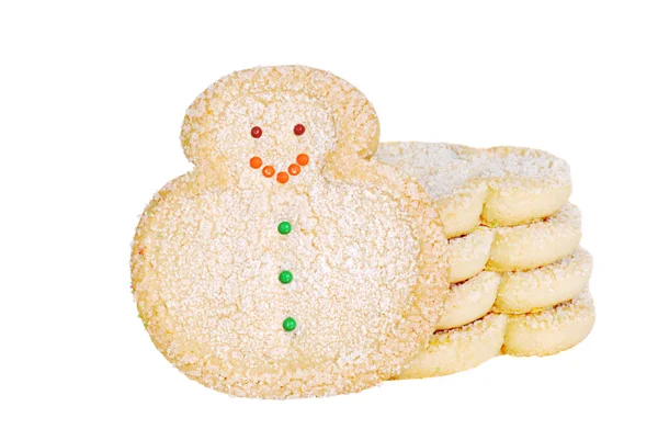 크리스마스 눈사람 쿠키 — 스톡 사진