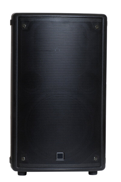 Isolated monitor speaker on a white background