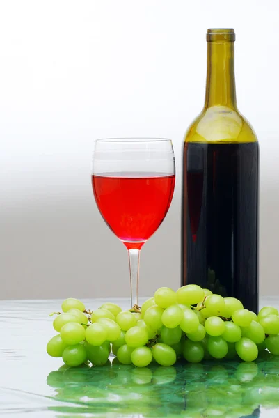 Red with bottle — Stock Photo, Image