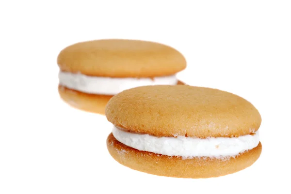 Two cream filled cookies — Stock Photo, Image
