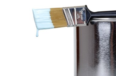 Paint brush on a can dripping clipart