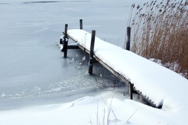 Winter jetty clipart