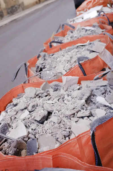 Construction waste bags — Stock Photo, Image