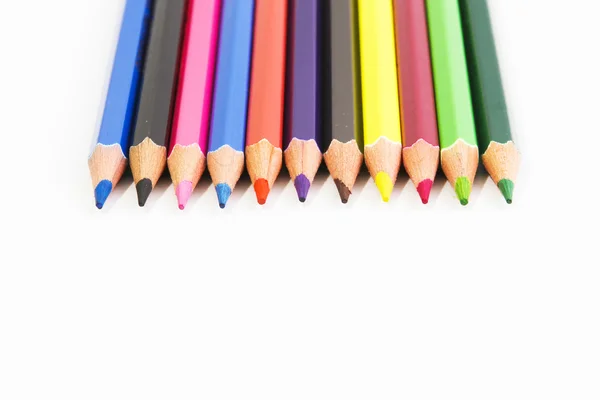 Colorful pencil on white background — Stock Photo, Image