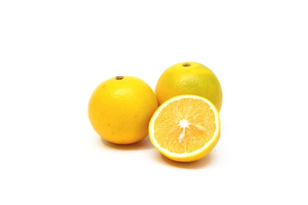 Orange isoliert auf weißem Hintergrund lizenzfreie Stockbilder