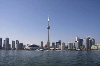 Merkezi, ontario, Kanada Toronto gündüz kıyı şeridi, cn Kulesi ve rogers