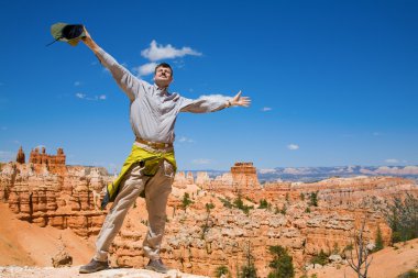 Hiking in Bryce Canyon clipart