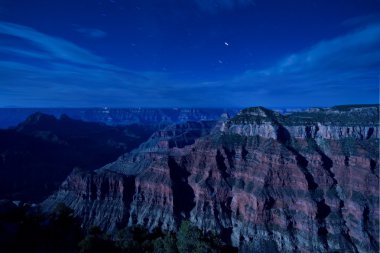 Grand Canyon in moonlight clipart