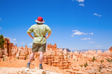 Hiking in Bryce Canyon clipart