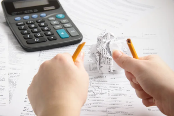Tax time frustrations — Stock Photo, Image
