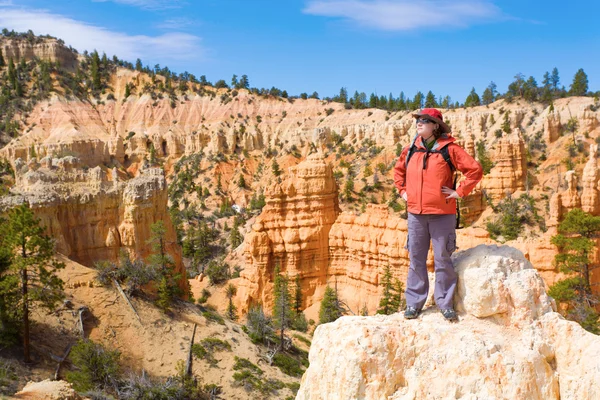 Bryce canyon ile ilgilenen kadın