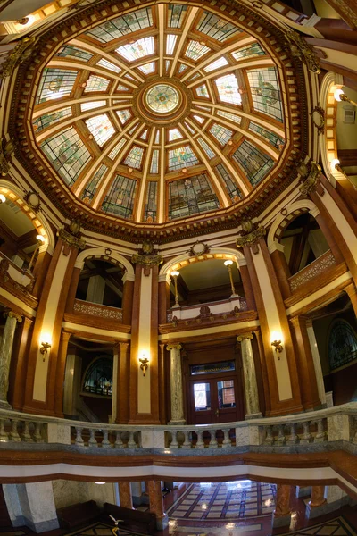 Utsmyckade Välvt Atrium Rödbrunt Indiana Domstolsbyggnaden — Stockfoto