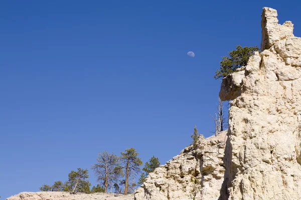 Wschód księżyca w bryce canyon — Zdjęcie stockowe