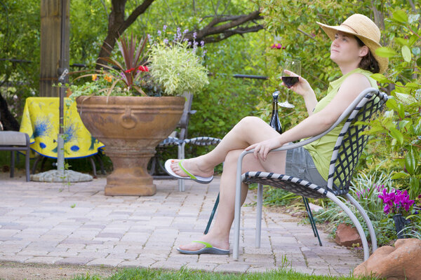 Relaxing in the garden