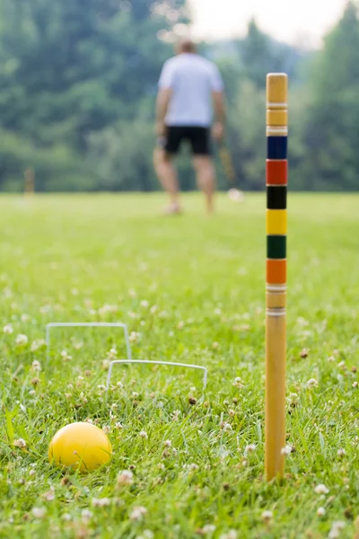 Jouer au croquet — Photo