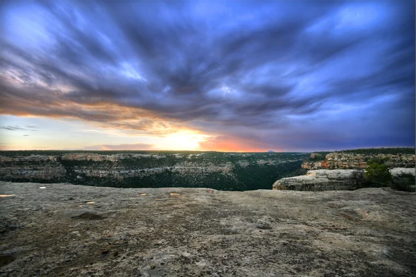 Pôr do sol em Mesa Verde — Fotografia de Stock