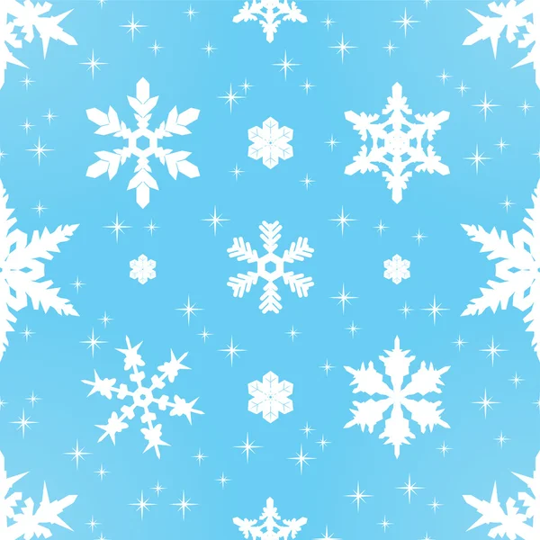 Seamless Snowflake Pattern — Stock Vector