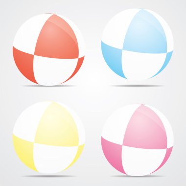 Vintage Vector Beach Balls clipart