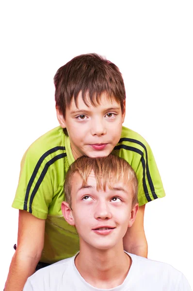 Dois meninos brancos — Fotografia de Stock