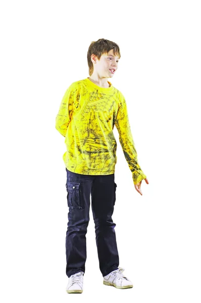 Suéter amarillo — Foto de Stock