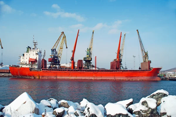 Fartyget Hamn Kol Laddar — Stockfoto