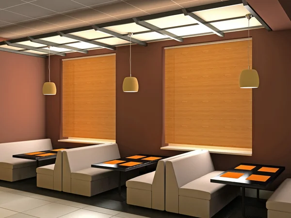 Café interior 3D — Fotografia de Stock