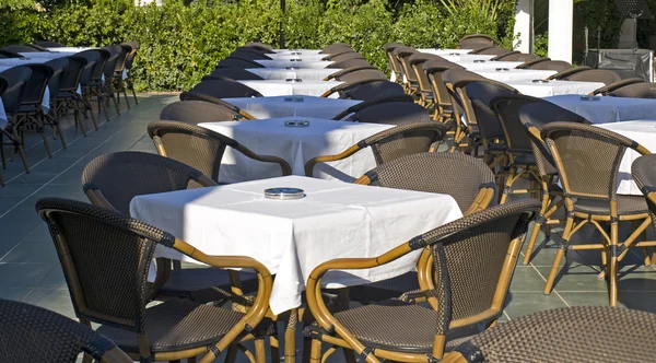 stock image Table and chairs in outdoor