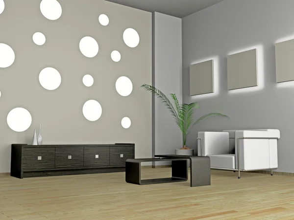 Living room 3D — Stock Photo, Image