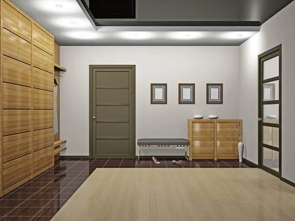 Modern Interieur Van Een Hal Met Garderobe — Stockfoto