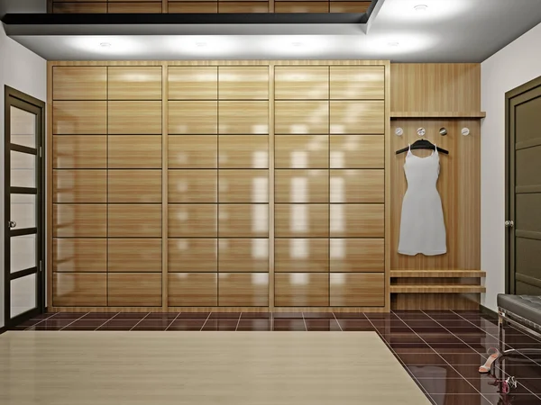 Hall med garderob — Stockfoto