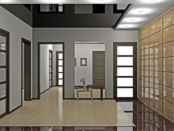Intérieur Moderne Hall Avec Armoire — Photo