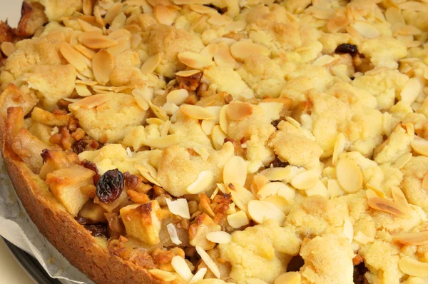 stock image Baked apple pie with crumble