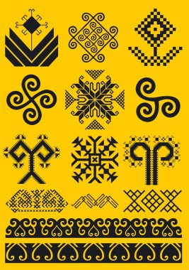 Many ornament decorative elements clipart