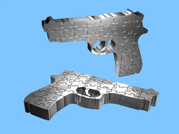 Pistolets - Puzzle - 3D — Photo