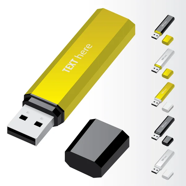 USB-flashdrev – Stock-vektor