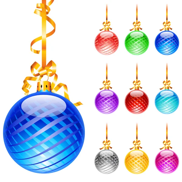 Navidad globos coloridos — Vector de stock