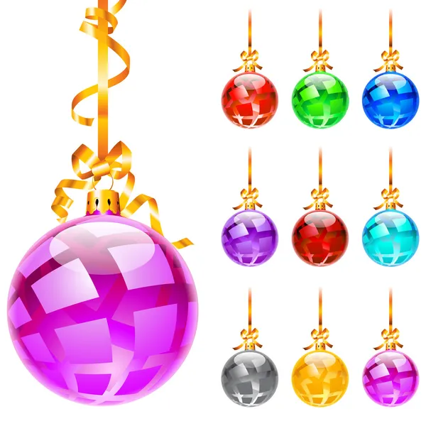 Vánoční barevné bubliny — Stockový vektor