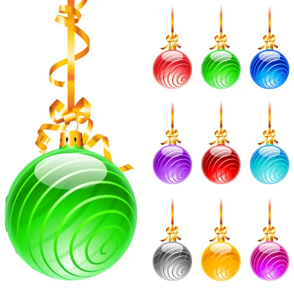 Navidad globos coloridos — Archivo Imágenes Vectoriales