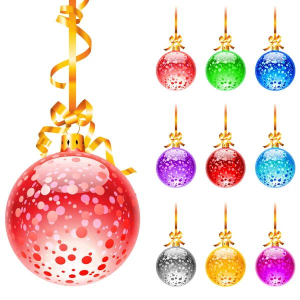 Рождественские цветные воздушные шары — стоковый вектор