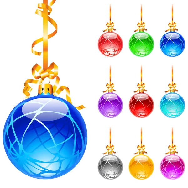 Palloncini colorati di Natale — Vettoriale Stock