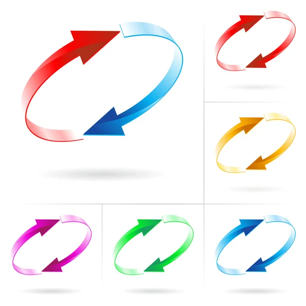 Set of arrow circles — Stock Vector