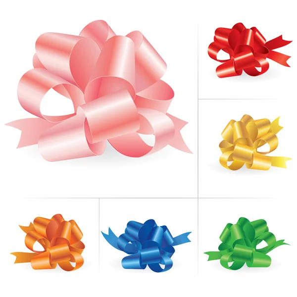 Collection of celebratory bows #3 — Stock Vector