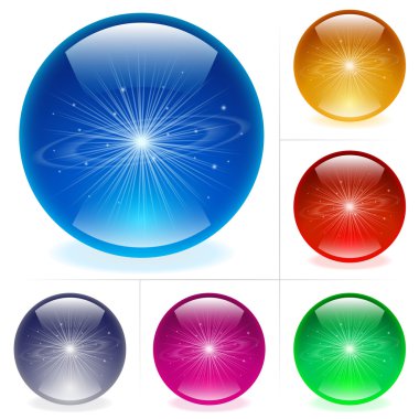 Glossy spheres clipart