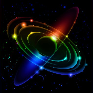 Abstract Solar system #5. clipart