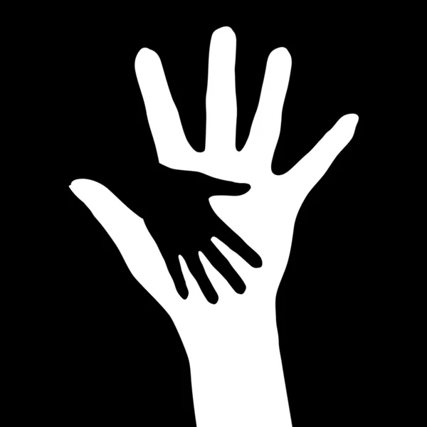 Aider les mains . — Image vectorielle